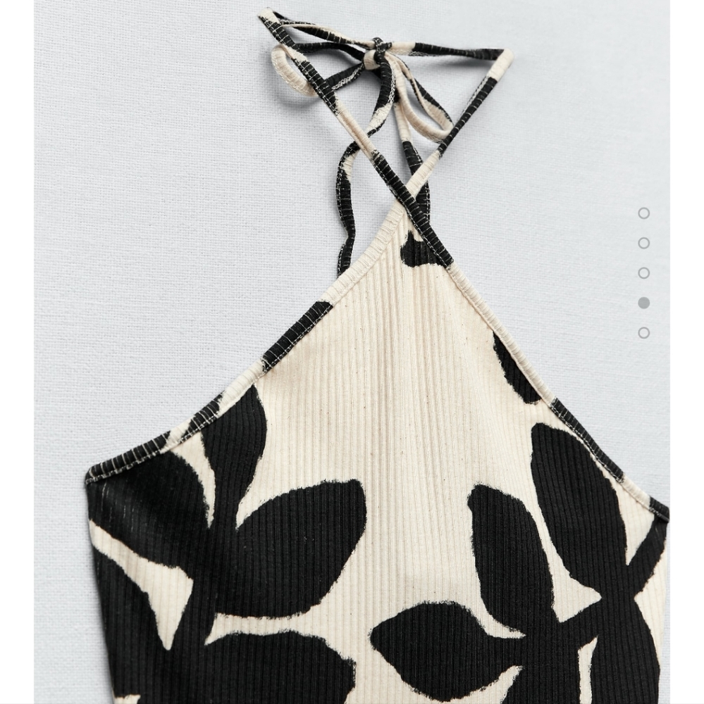 NWT Zara printed halter neck bodysuit - Picture 5 of 10